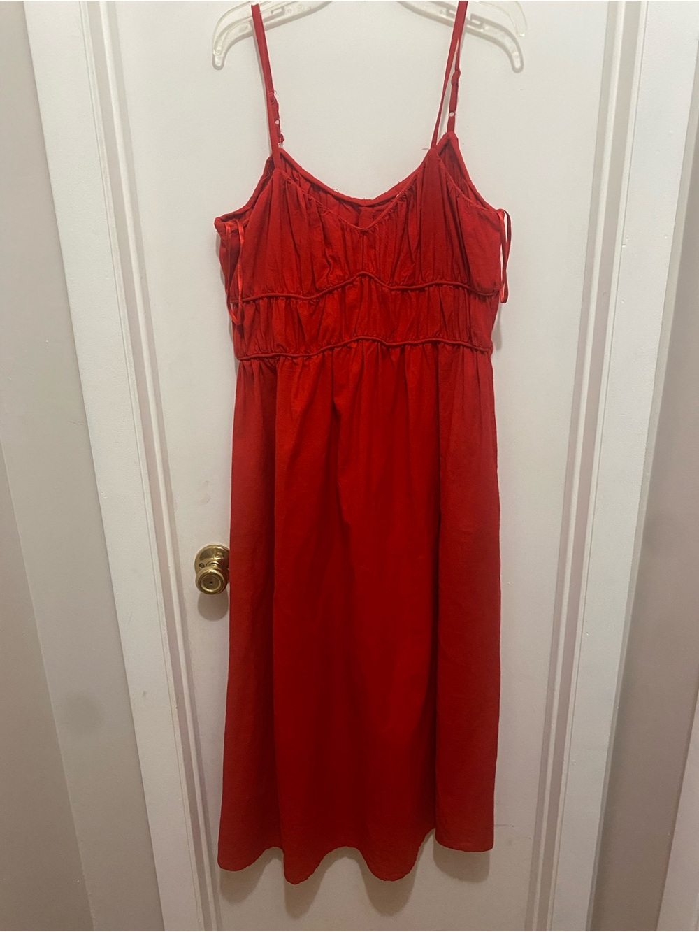 Red Slip Dress Camisole Nightgown